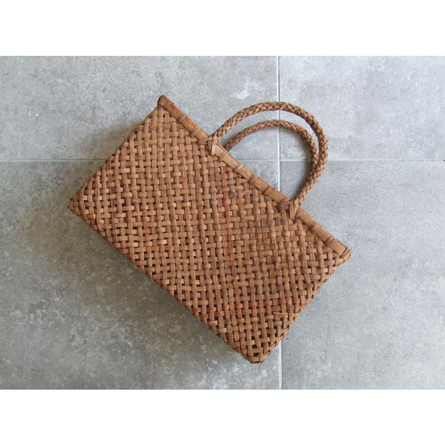 純国産 山葡萄かごバッグ 斜め四つ目編み 大サイズ : おまめ - 通販