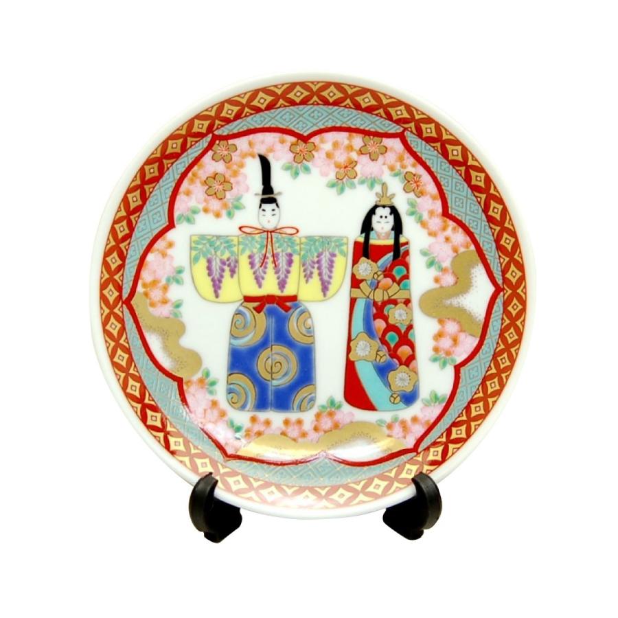 ひな祭り 飾り皿 コンパクト 有田焼 ひな人形（丸）飾り皿 陶磁器製