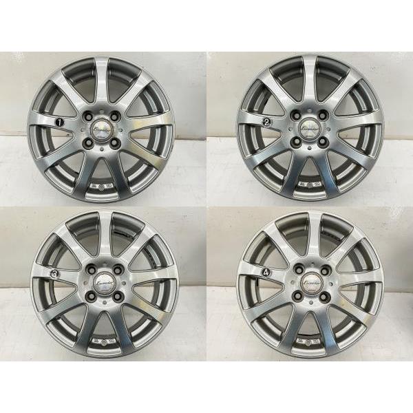 中古アルミホイール 4本セット 14×5.5J +50 4穴 PCD100 14インチ