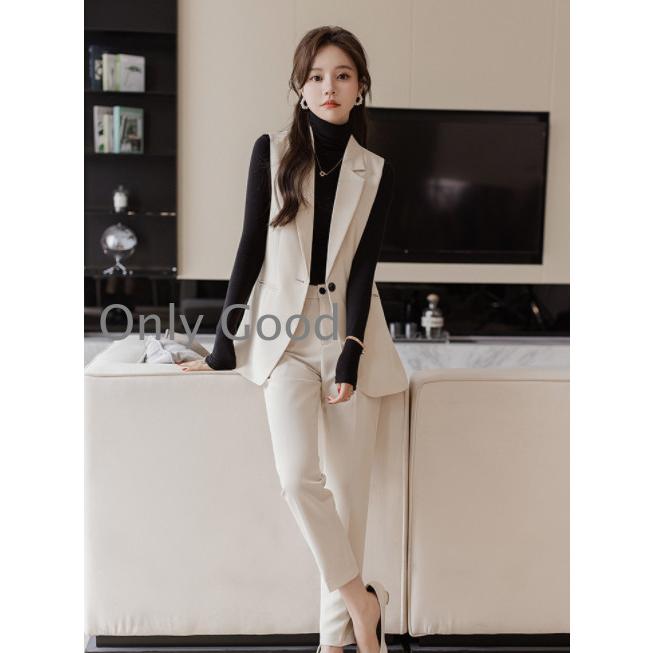 セットアップ パンツスーツ ロングベスト レディース ベスト パンツ