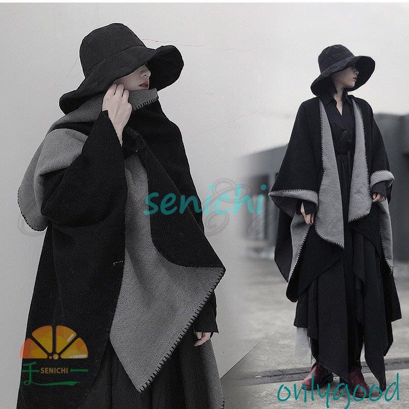 ショール レディース ポンチョ ストール 大判 バイカラー 羽織り 厚手