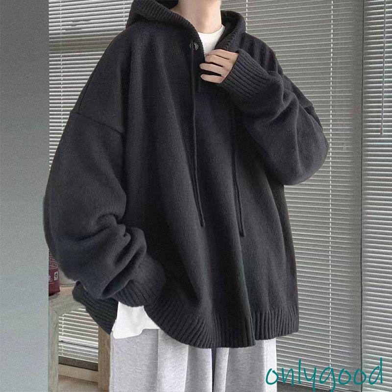 パーカー メンズ ニットセーター フード付き 長袖 大きいサイズ