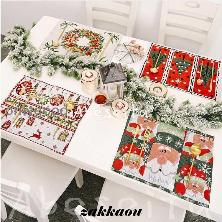 クリスマス ランチョンマット 2点セット 飾り 2024 テーブルクロス