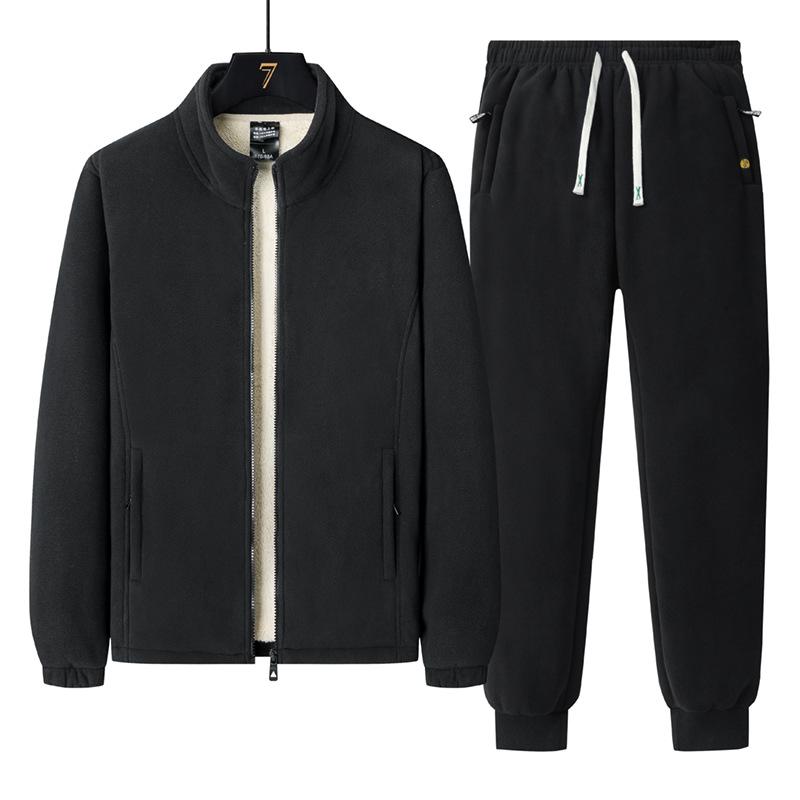 ベロアセットアップ メンズ スウェット 上下セット 立ち襟 長袖 ジップ