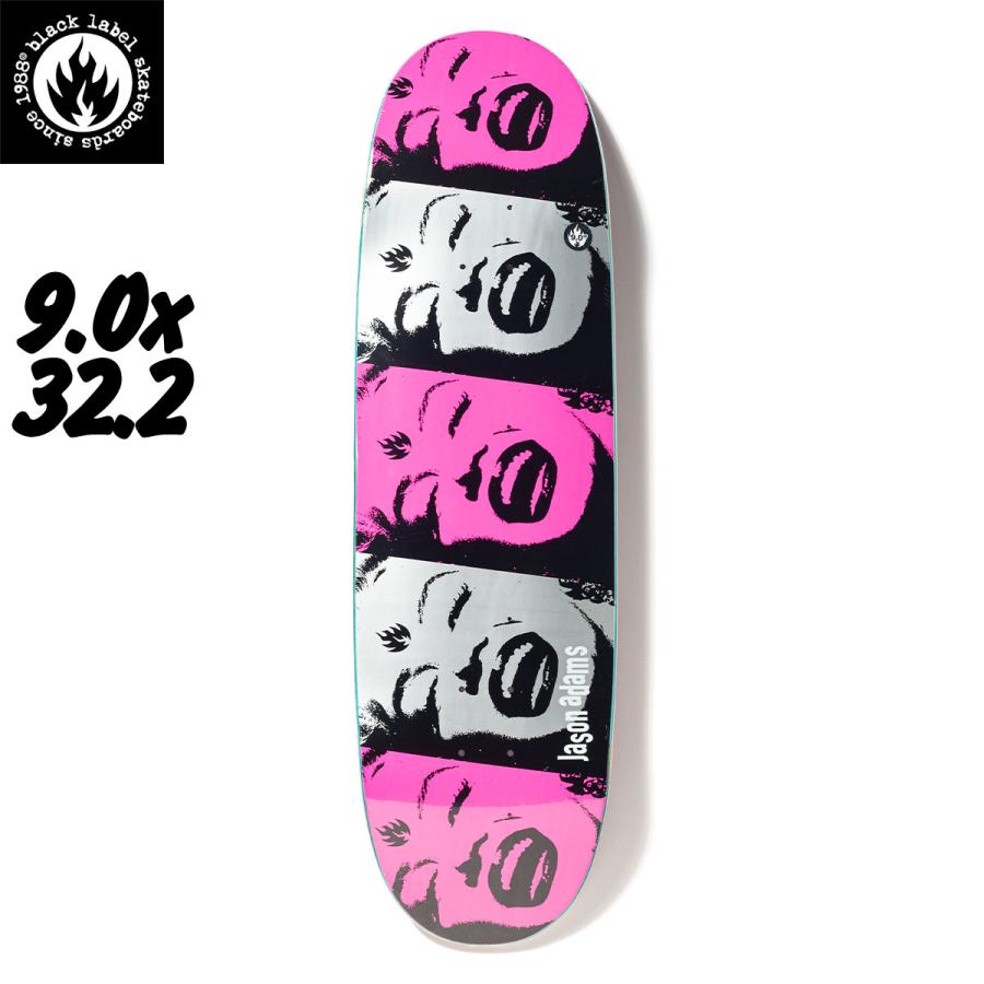 ブラックレーベル 9.0インチ スケボー デッキ カスタムシェイプ BLACK