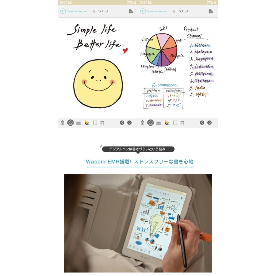Hannsnote カラー表示デジタルノート ハンズノート 電子ノート