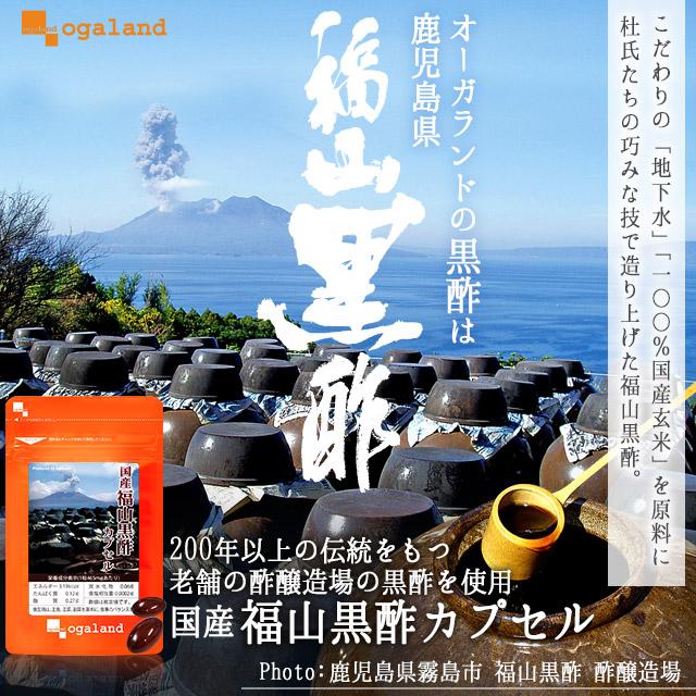 ogaland（オーガランド） 国産福山黒酢カプセル （約3ヶ月分） 美容