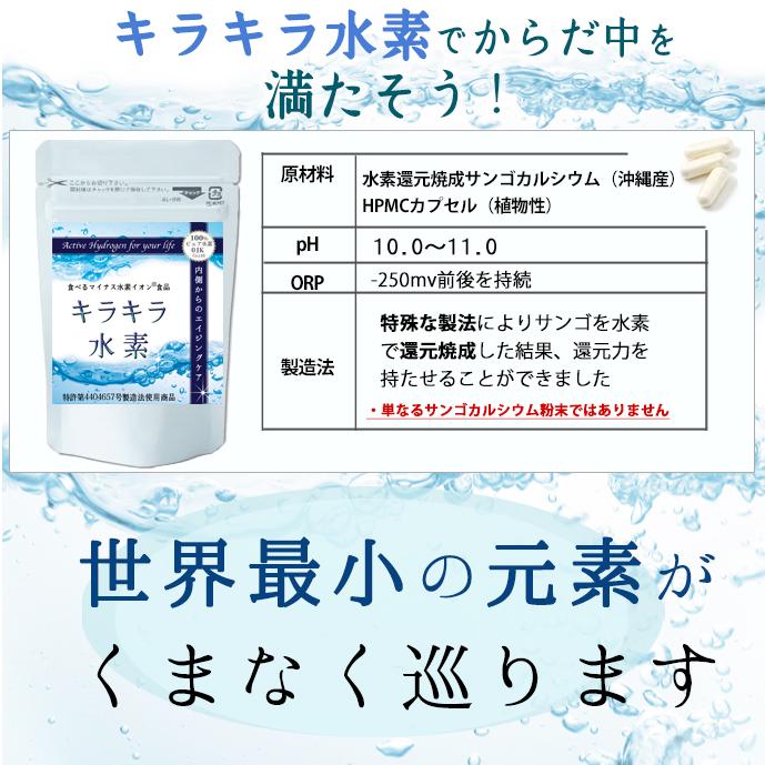 水素サプリ 水素水 より持続 小粒キラキラ水素 120入 SOD 水素