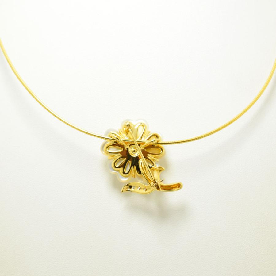 MIKIMOTO（ミキモト） ネックレス ブローチ 花 フラワー パール 7.2mm
