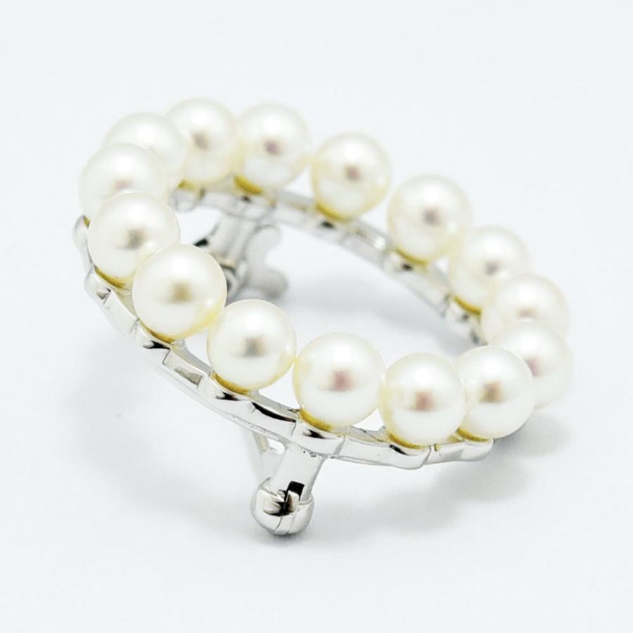 MIKIMOTO（ミキモト） ブローチ サークル 真珠 4.3mm パール SV