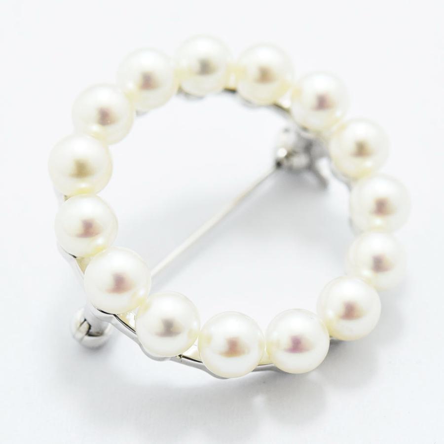 MIKIMOTO（ミキモト） ブローチ サークル 真珠 4.3mm パール SV
