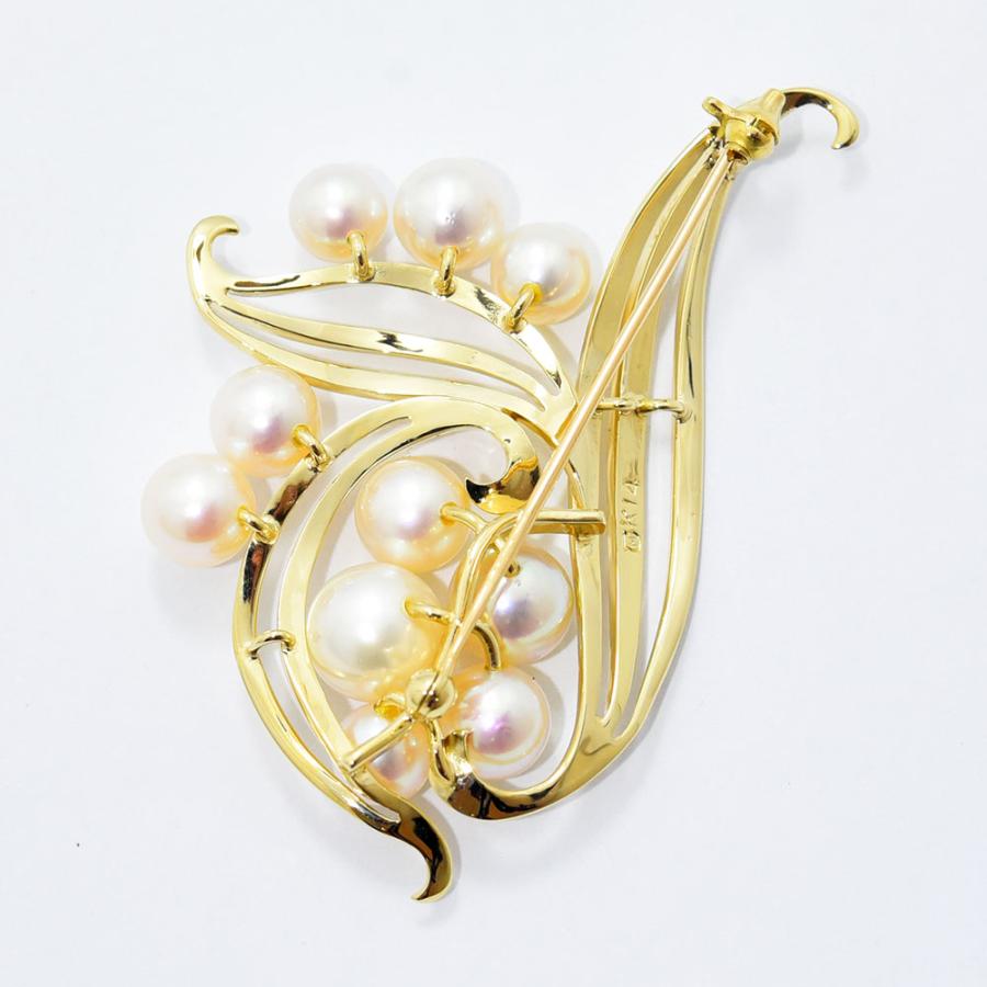 MIKIMOTO（ミキモト） ブローチ あこや真珠 アコヤ パール K14 新品