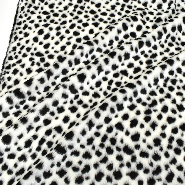 期間限定20％OFF／ 生地 アニマルボア/ダルメシアン柄（8819） 2012.白