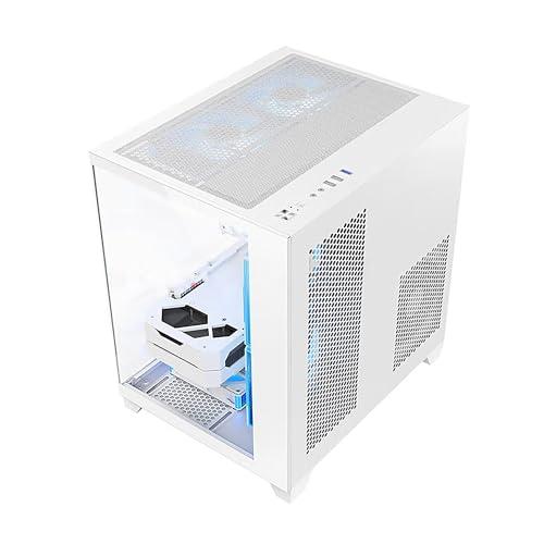 pcケース ミドルタワー 強化ガラスモデル micro-atx ホワイト White