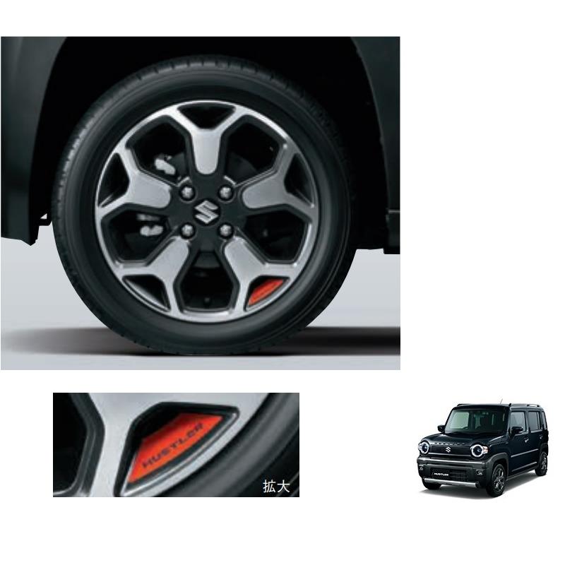 ハスラー (T)ホイールアクセント(オレンジ)4枚入り 「スズキ純正用品