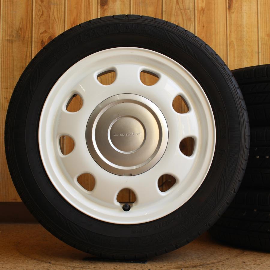 ラパン スズキ ショコラ 純正 14インチ ダンロップ 155/65R14 バリ溝