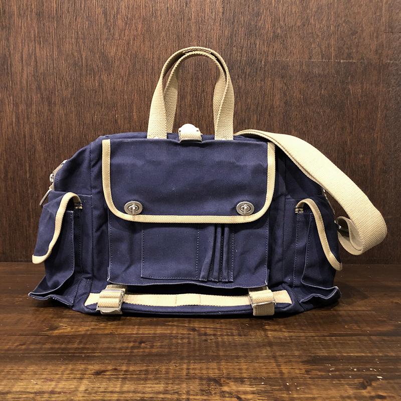 一澤帆布 Old Ichizawa 紺 ベージュ 3way Shoulder Handle Rucksack