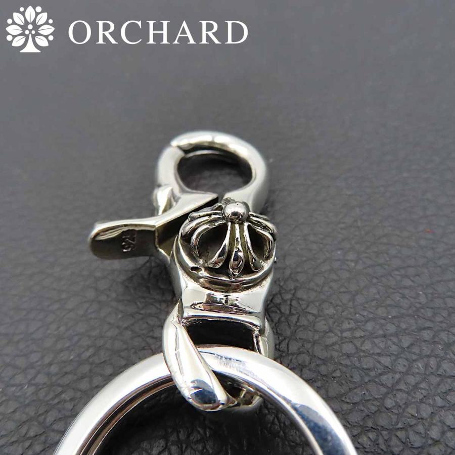 シルバー925 キーリング キーチェーン キーホルダー クロス フローラル