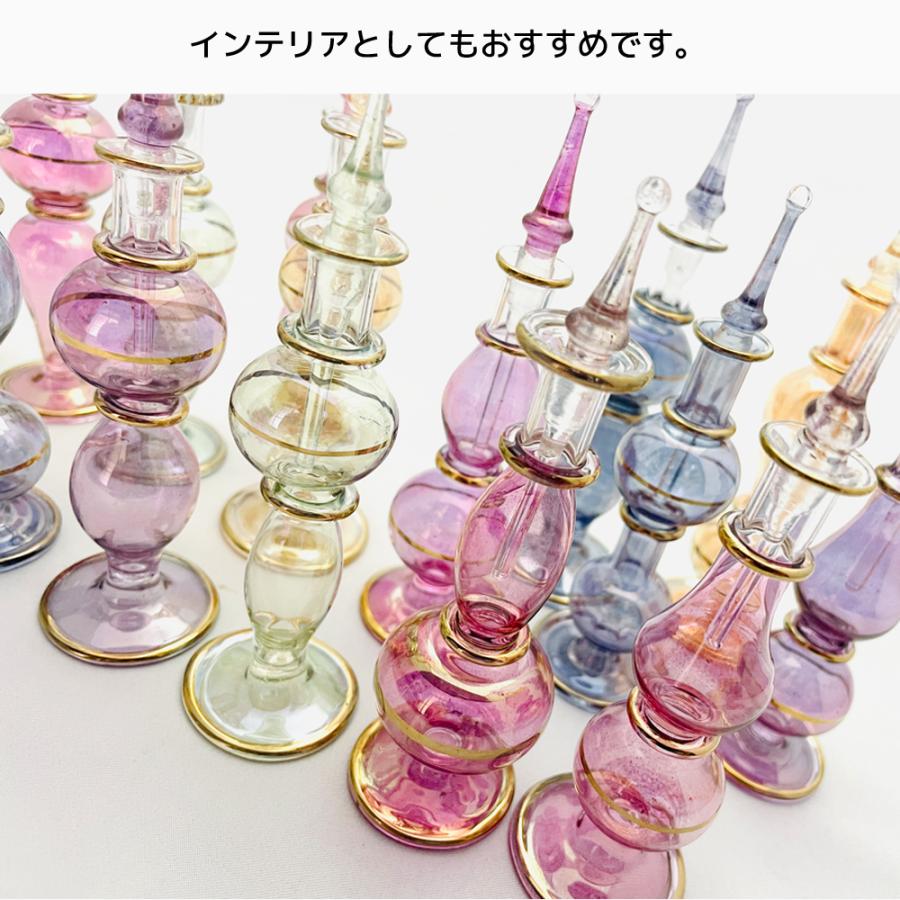 エジプトガラス 香水瓶 5本セット 高さ 9cm CraftsOfEgypt ガラス