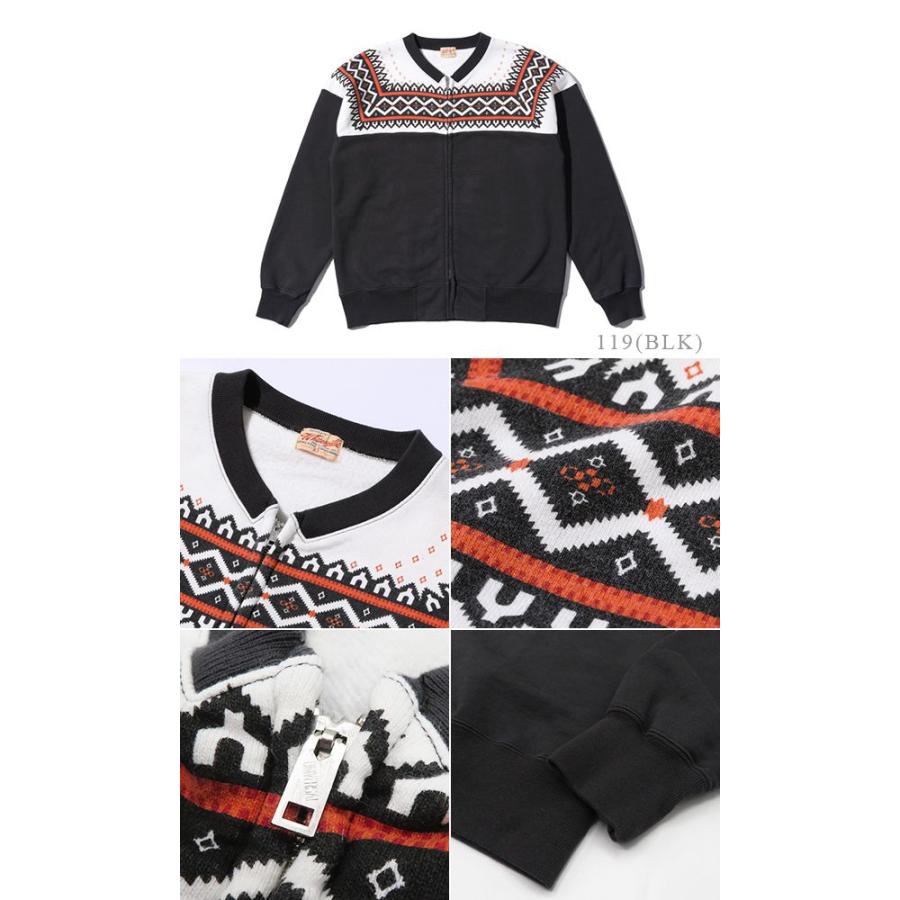 WHITESVILLE ホワイツビル 雪柄 フルジップ スウェット SNOW PATTERN