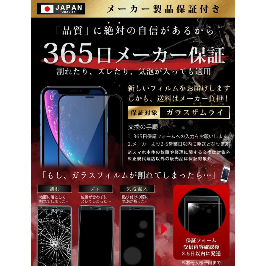 ガラスザムライ iPhone XR ガラスフィルム 全面保護フィルム 10Hガラス