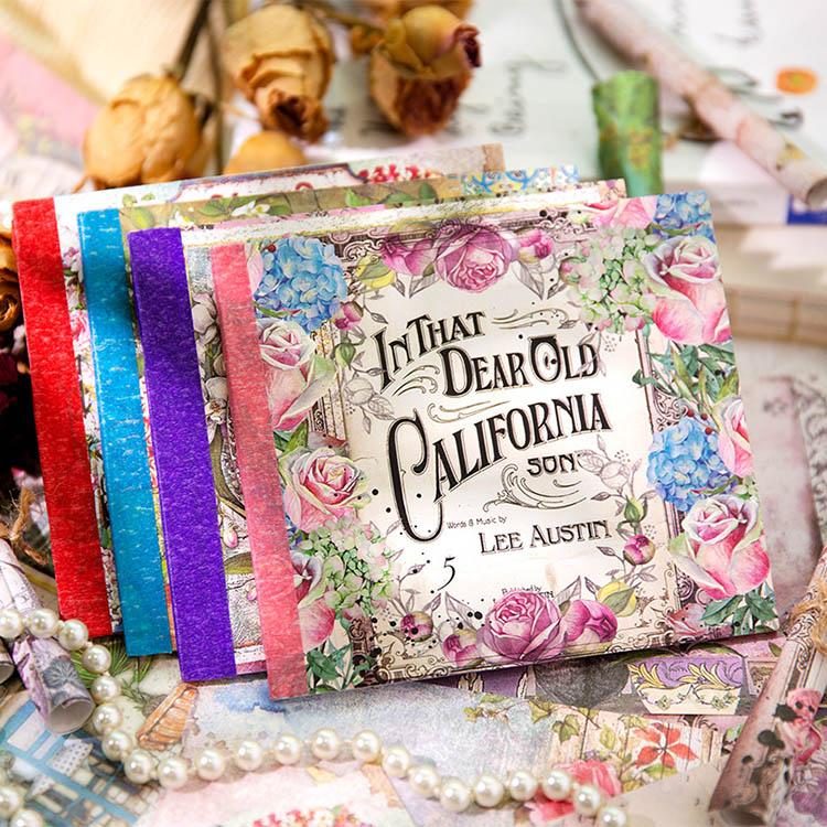 海外デザインペーパー 素材紙ブック コラージュ素材 ペーパー