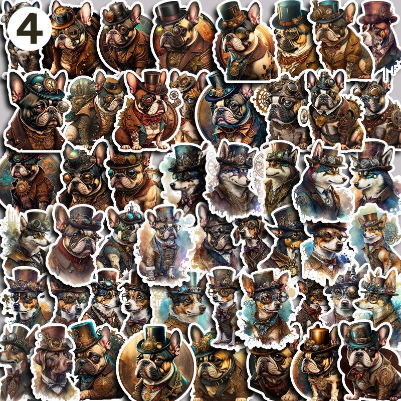 即納 スチームパンク キャラクター ステッカー コラージュ シール 人物