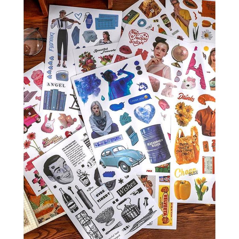 シールブック 型抜き 20頁/冊 大きめ 大容量 マステ ダイカット