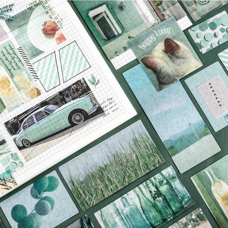 フレークシール 70枚 海外 コラージュ 素材 マスキングテープ素材