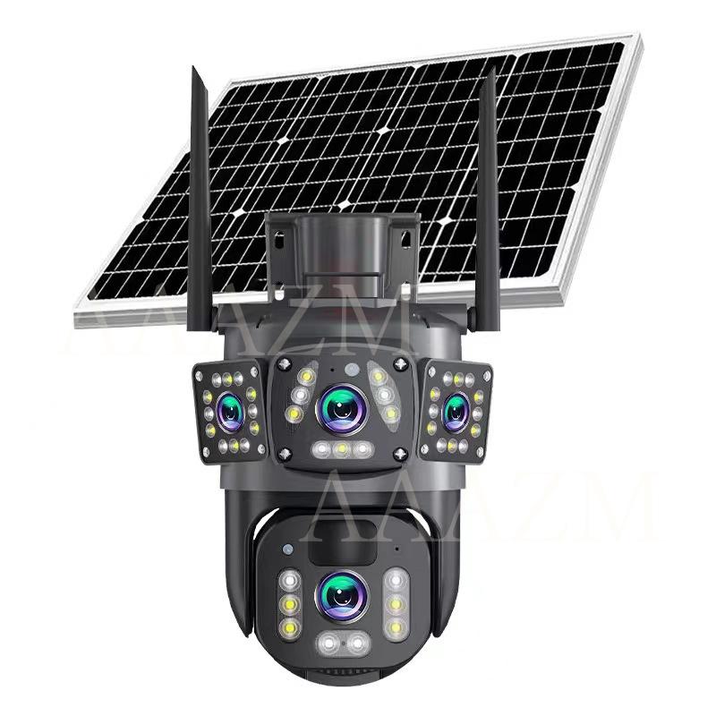 AAAZM 防犯カメラ 屋外 ソーラー 家庭用 広角 ドーム型 360