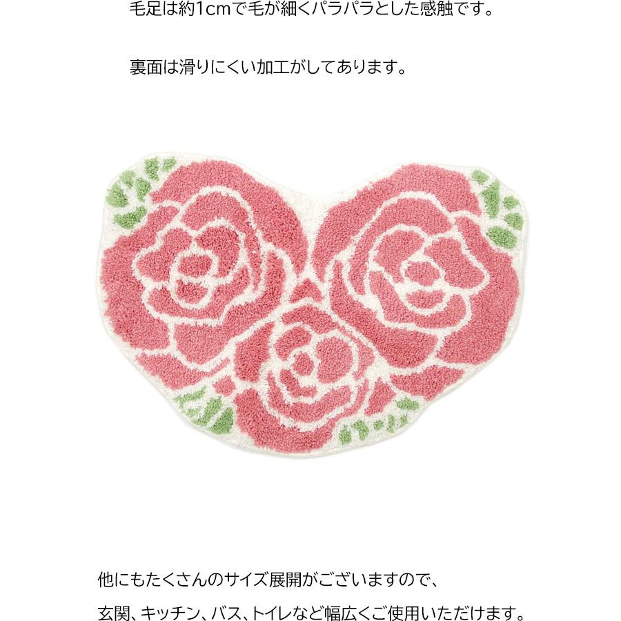 マット ローズ 薔薇柄 室内用 玄関マット キッチンマット バスマット