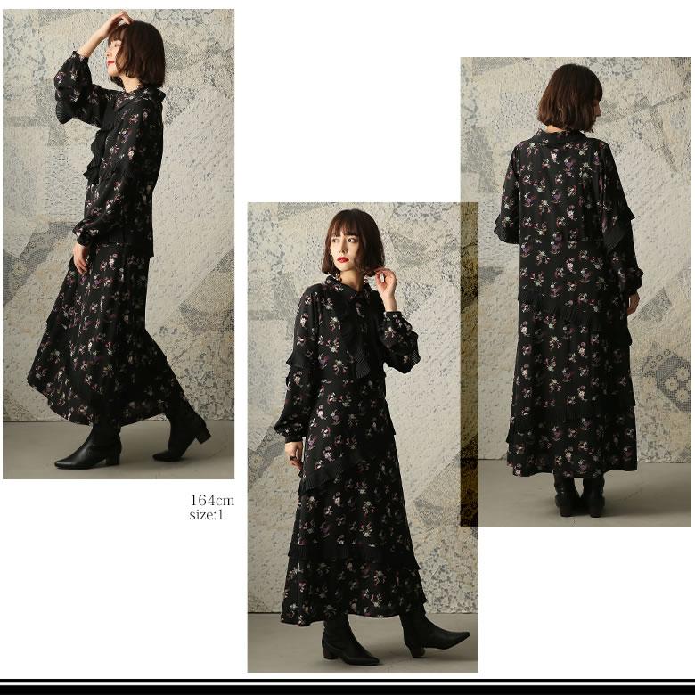 osharewalker（オシャレウォーカー） ワンピース 花柄 レディース 長袖