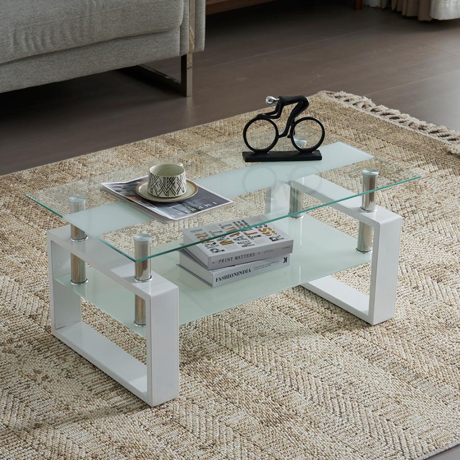 爆買WEEK+5%☆3/1迄】ガラステーブル ローテーブル センターテーブル