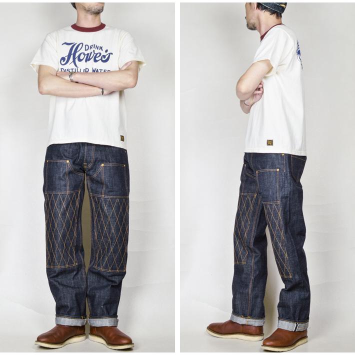 トロフィークロージング（TROPHY CLOTHING）ダブルニーダートデニム