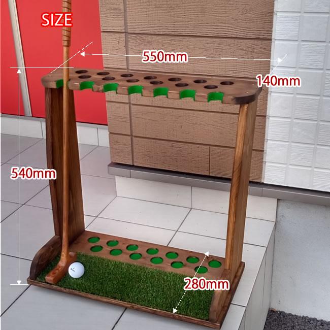 ゴルフクラブスタンド13本＋7本(前立てかけ)【完成品でお届け】塗装