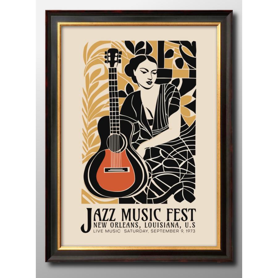 ポスター ルイジアナ ジャズ 音楽 絵画 インテリア A3サイズ アート