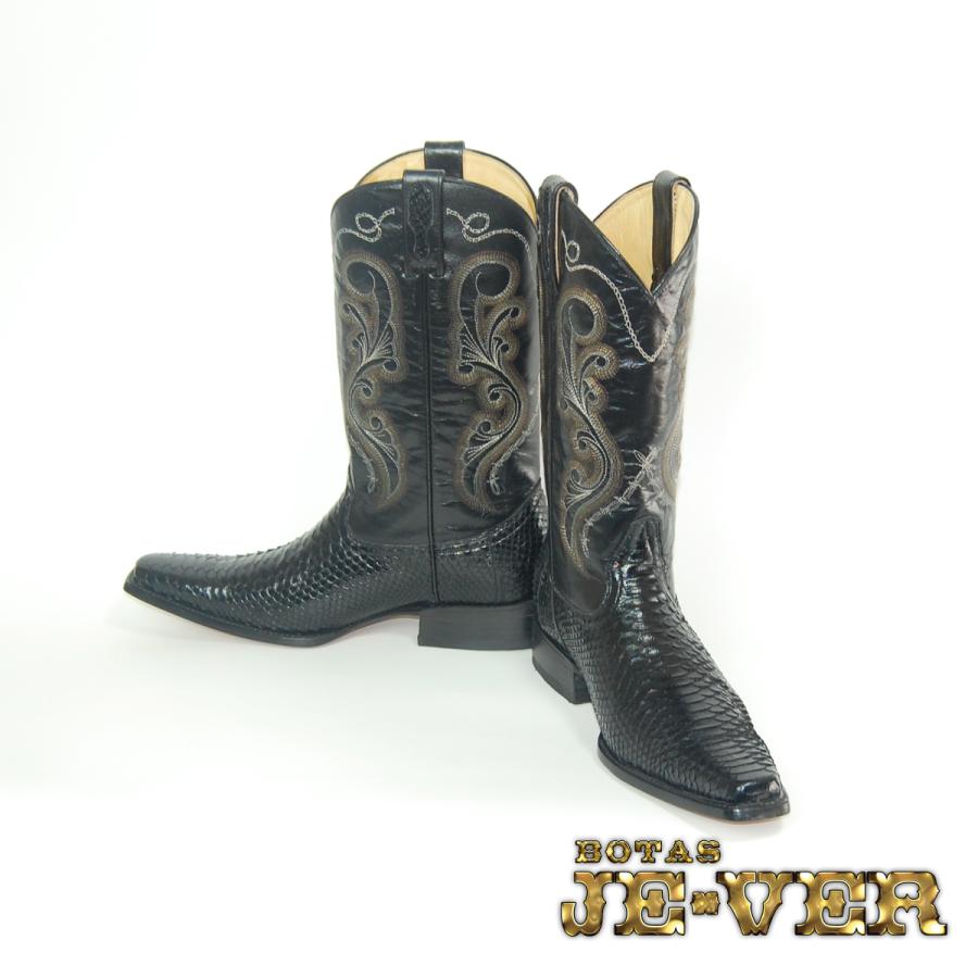 ウエスタンブーツ メンズ 26.0 パイソン スクエアトゥ 本革 : オオゼキ