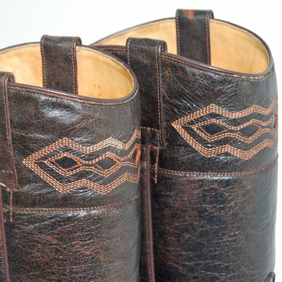 ウエスタンブーツ メンズ 24.5 本革 スクエアトゥ : オオゼキ靴店