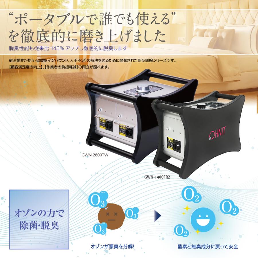 オゾン脱臭機 剛腕1400 GWN-1400FR2 業務用 脱臭機 : オゾンアソシア