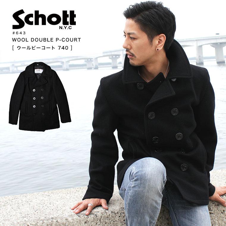 Schott N.Y.C（ショット） Schott ウールメルトン Pコート 740 コート