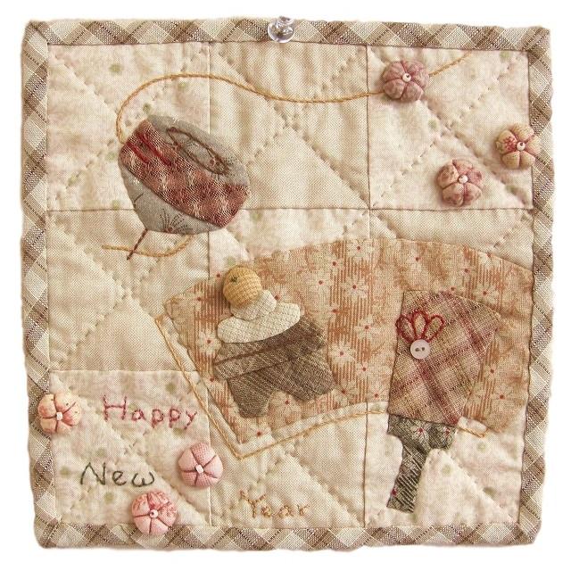 パッチワークキット お正月のミニタペストリー 歳時記のミニ