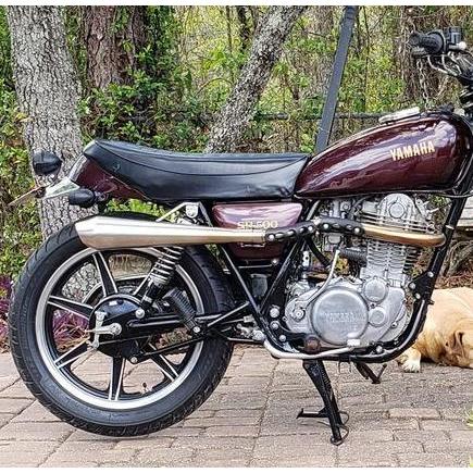 SR400/500 スクランブラーアップマフラー フルエキ オメガレーサー