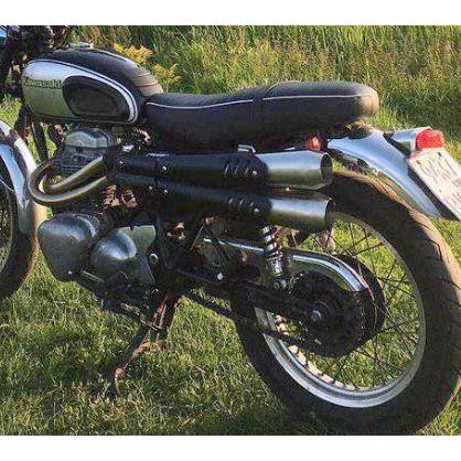 W650 スクランブラー アップマフラー フルエキ オメガレーサー