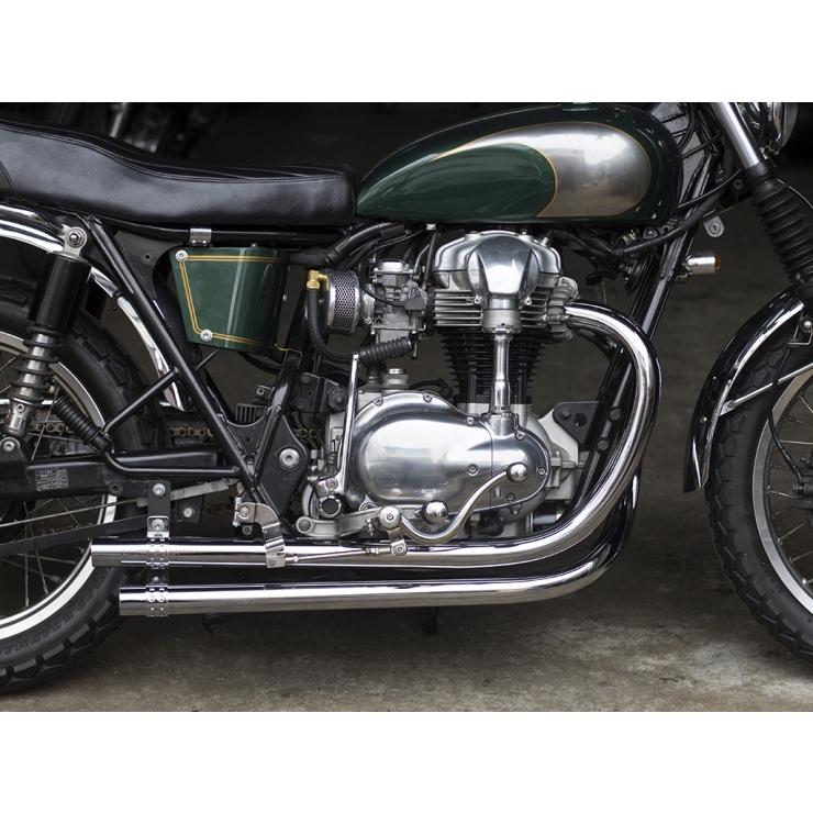 MOTOR ROCK W650/400用 オールドスタイル手曲げマフラー Type2