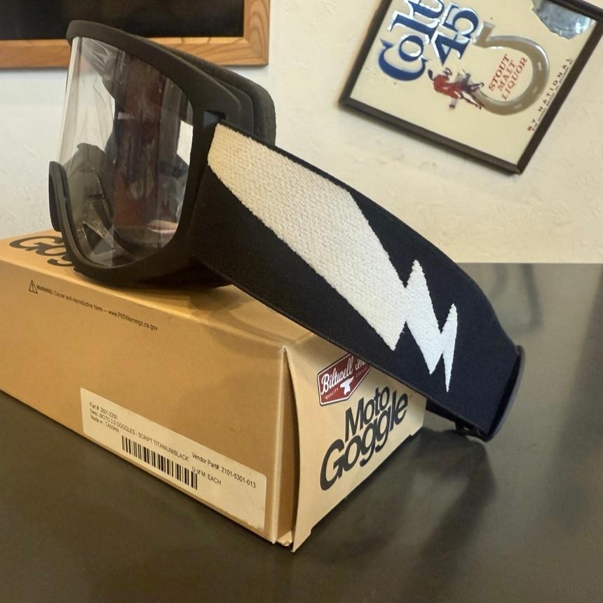 BILTWELL 】 MOTO 2.0 BOLTS GOGGLES BLACK ビルトウェル モトゴーグル
