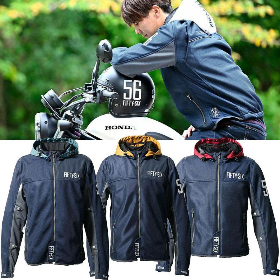 56デザイン ジャケット カラー フーディー メッシュ 24 バイク ウェア