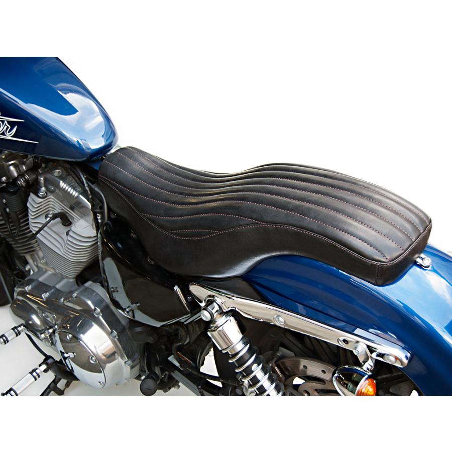 MOTOR ROCK スポーツスター XL'04-'09 本革シート ロング (MR-SM031A