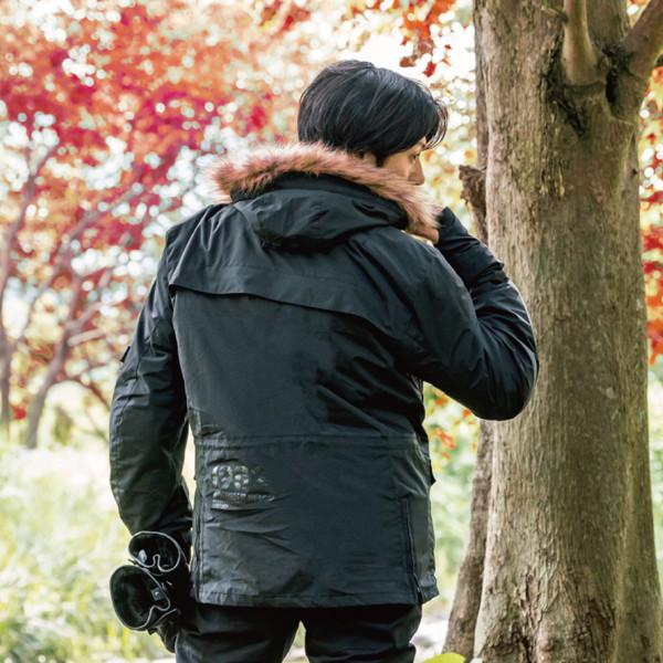 ラフ＆ロード N-3BR プリマロフト ウインタージャケット (ブラック