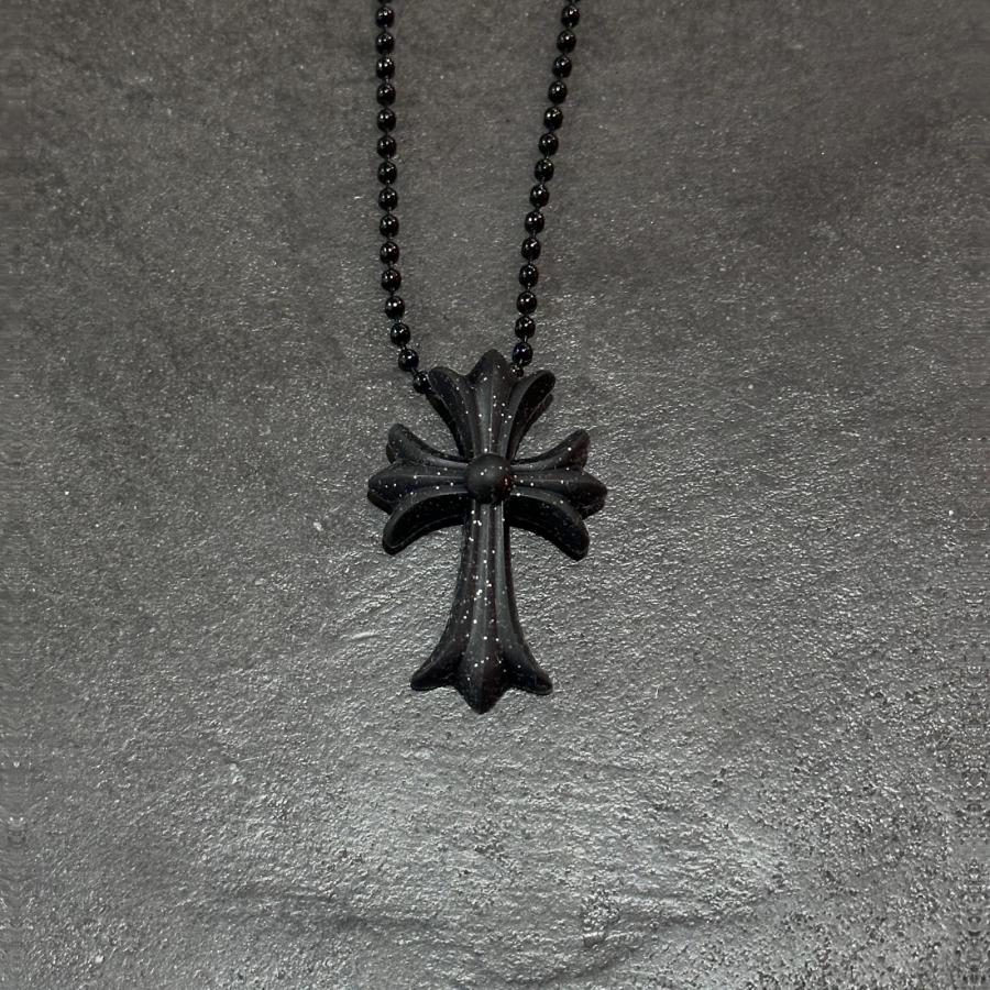 CHROME HEARTS Rubber Small CH Cross Silicon Necklace ラメラバー
