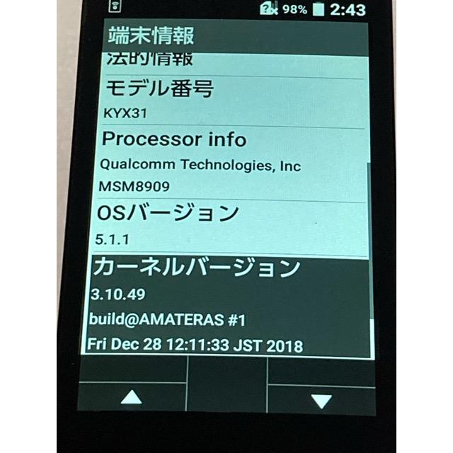 KYOCERA（京セラ） INFOBAR XV NISHIKIGOI au インフォバー KYX31